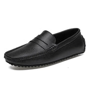 Men's Genuine Leather Loafers - Casual Driving Shoes