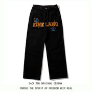 Retro American Hip-Hop Wide Leg Jeans for Men