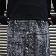 Men's Trendy Black Loose Fit Wide Leg Jeans