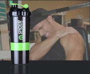 Three-Tier Protein Shaker Bottle for Fitness (Multifunctional)