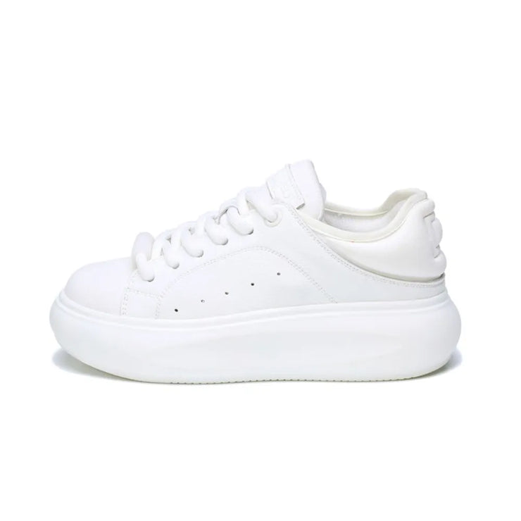 Lace Up Round Toe Platform Sneakers
