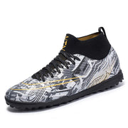 Men's High-Top Soccer Cleats for Turf Training