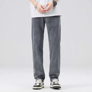 Retro Men's Trendy Jeans with Contrast Stitching