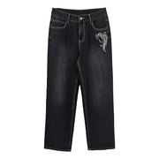 Women's Casual Washed Straight-Leg Jeans