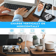 3-in-1 Wireless Charger & Stand for Phones and Watches
