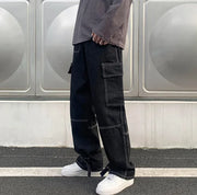 Men's Wide Leg Hip Hop Casual Jeans