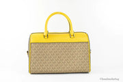 Michael Kors Travel Medium Daffodil Signature PVC Duffle Bag