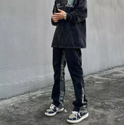 Men's High Street Camouflage Stitching Jeans