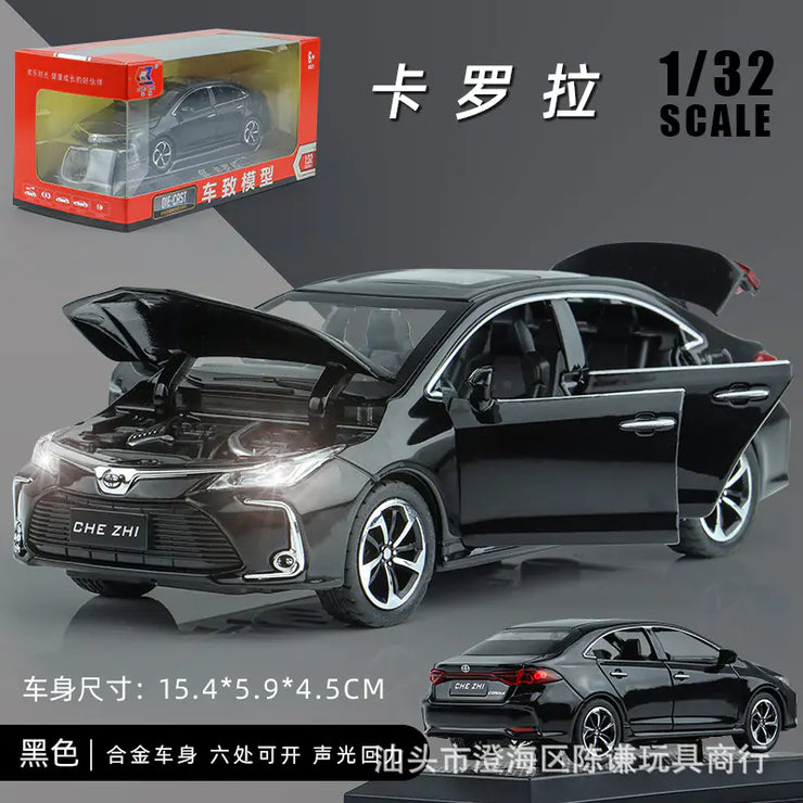 1:32 Corolla Car Model with Base - Alloy Toy Car