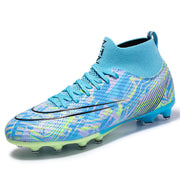 Men's High-Top Soccer Cleats for Turf Training