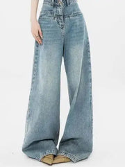 Washed-out Wide-leg Jeans