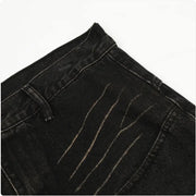 Men's Retro Washed Gradient Distressed Jeans