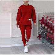 Women's Long-sleeved Printed Sweater Leggings Suit