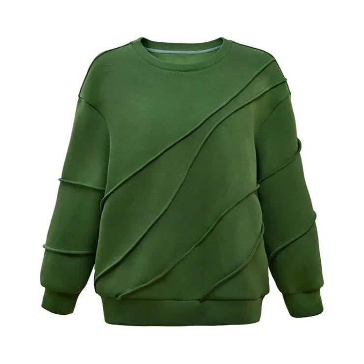 Green Hoodies Women Fashion O Neck Long Sleeve Tops Autumn New Casual Elegant Women&