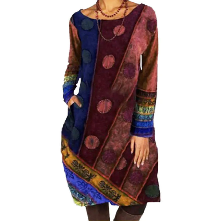 WY1662 Printed Dress - Popular Cross-Border Style