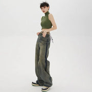 Women's High-Waisted Straight Baggy Jeans