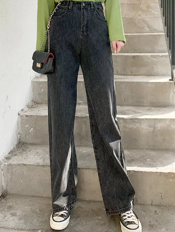 Trendy Slim Fit Loose Ladies Street Jeans