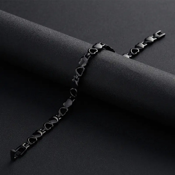 Magnetic Bracelet with Titanium Design