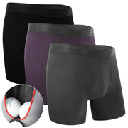 BAMBOO COOL Mens Underwear Support Pouch Mens Boxer Brief Breathable Underwear 3 pack(X-Latge)