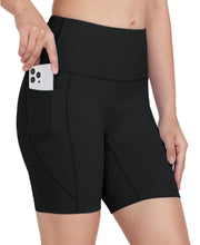 Willit 6" Womens Swim Shorts with Liner Pockets High Waisted Bathing Shorts Bottoms Tummy Control UPF 50+ Black S