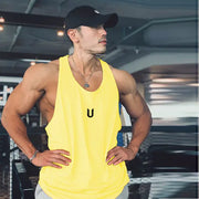 Men's Printed Round Neck Sleeveless Gym Tank Tops
