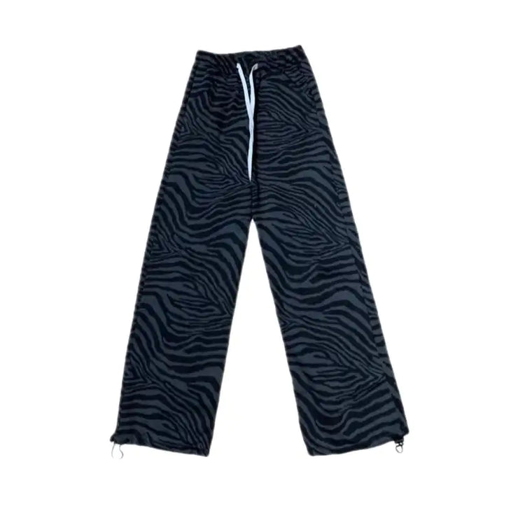 Thickened Printed Wide-Leg Casual Pants for Men and Women