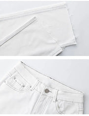 High Rise Loose Fit Boyfriend White Denim Jeans