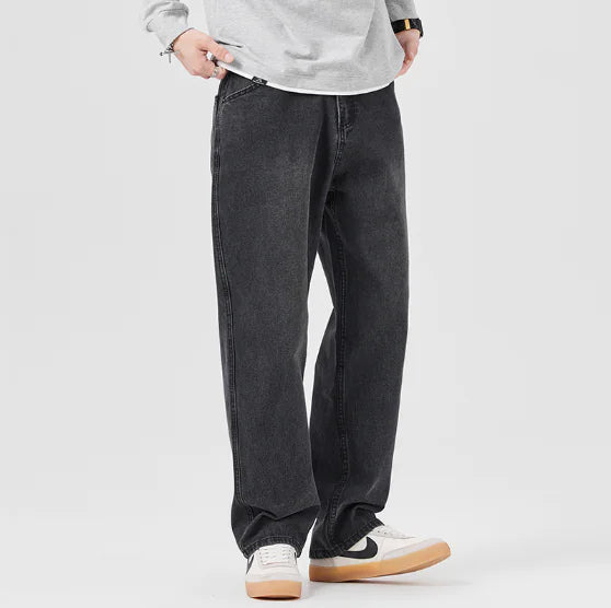 American Street Retro Washed Grey Jeans