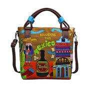 Embroidered Canvas Bag - Trendy Tote Bag