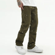Embroidered Jeans with Men's High Street Design