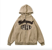 Vintage Embroidered Letter Hoodie