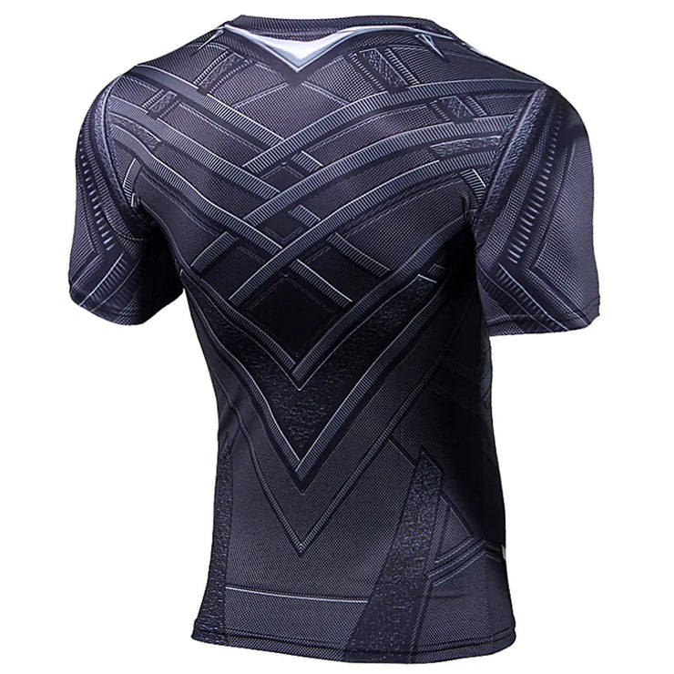 Black Panther Captain America Compression Sports Shirt