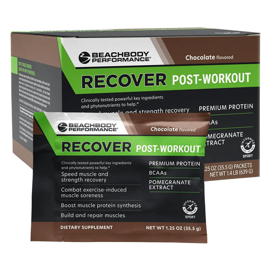 BODi Recover Whey Protein Powder Blend– Post-Workout Chocolate Whey Supplement for Muscle Recovery with 20g Protein BCAAs Pomegranate Extract - Fast Recovery - 18 Serving Packets