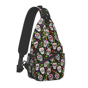Skulls Sling Backpack - Crossbody Shoulder Gym Bag