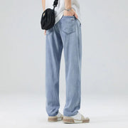 Retro Men's Trendy Jeans with Contrast Stitching