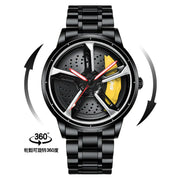 SVJ Men's Quartz Watch with 3D Hollow Design