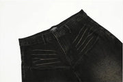 Men's Retro Washed Gradient Distressed Jeans