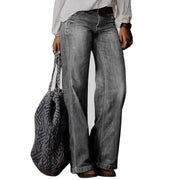 Women's Retro Wide-Leg Jeans for Casual Wear