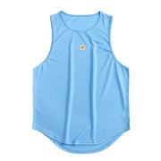 Men's Casual Polyester Fiber Gym Vest - Breathable Design