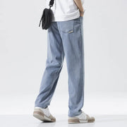 Retro Men's Trendy Jeans with Contrast Stitching