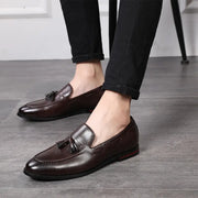 Men's Casual Leather Loafers with Tassels