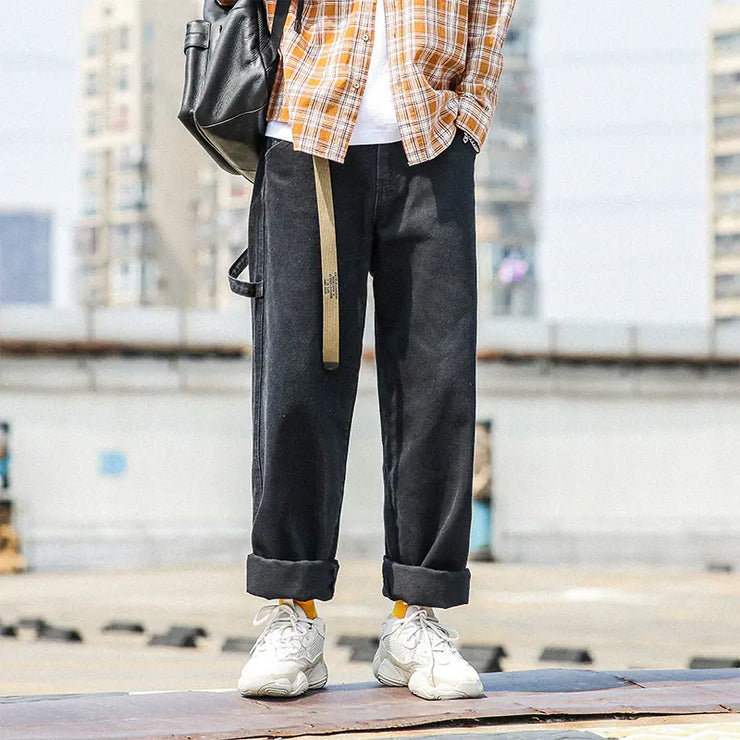 Loose Fit Unisex Hip Hop Pants - Trendy Wide Leg Jeans