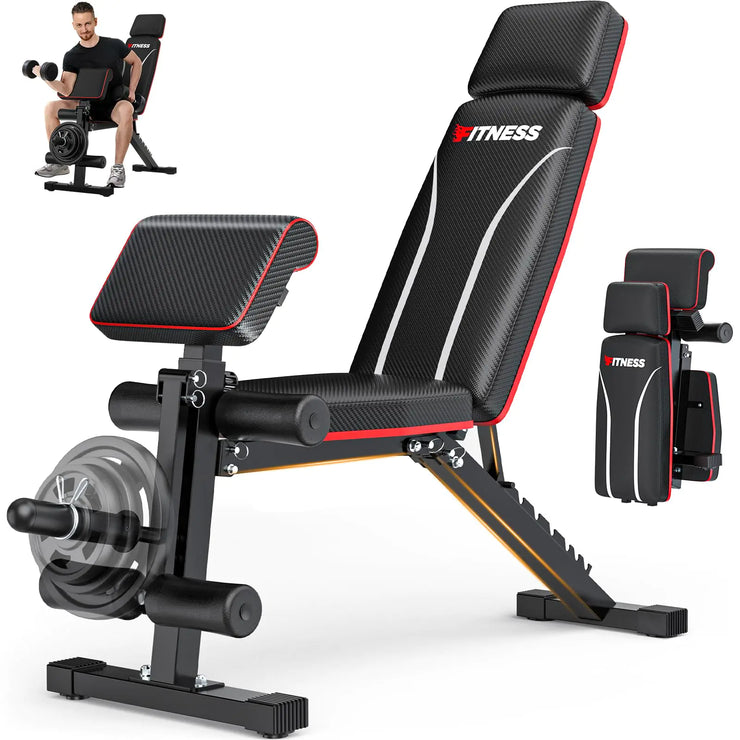 Foldable Workout Bench Adjustable Weight Bench