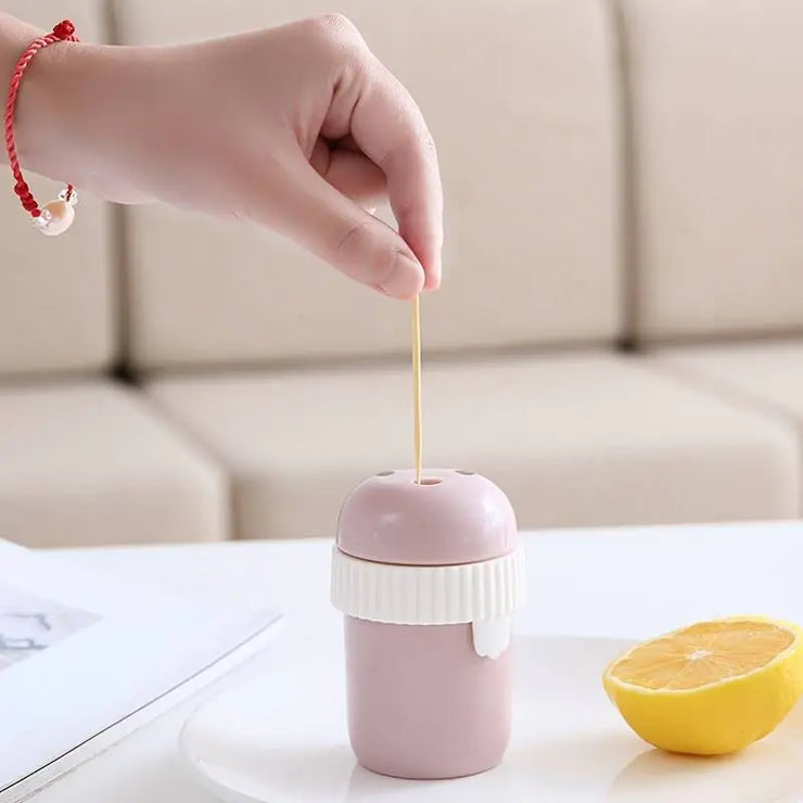 Cute Cartoon Portable Toothpick Holder Bottle