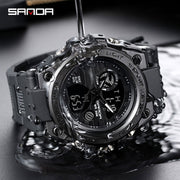 SANDA 739 Brand Wrist Watch Men Watches Military Army Sport Style Wristwatch Dual Display Male Watch For Men Clock Waterproof Hours