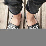 Men's Slide Sandals, Couples' Slippers, Black and White