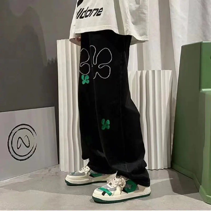 Embroidered High Street Jeans for Men