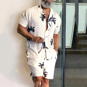 Men's Printed Casual Loose Two-Piece Beach Outfit