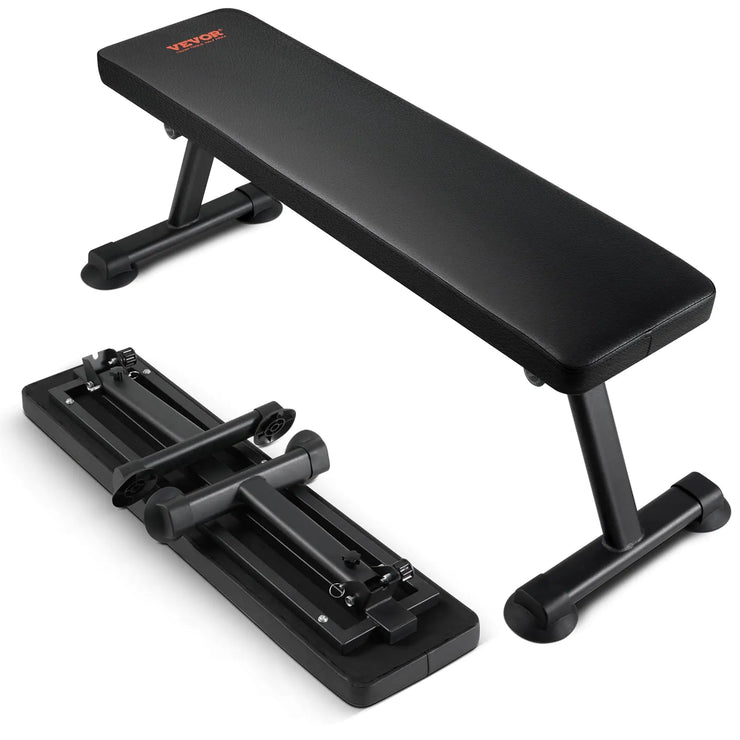 VEVOR Flat Weight Bench Foldable Strength Training Bench