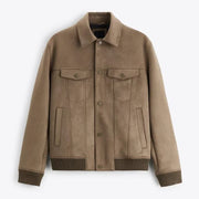 Men's Suede Velvet Commuter Jacket Coat